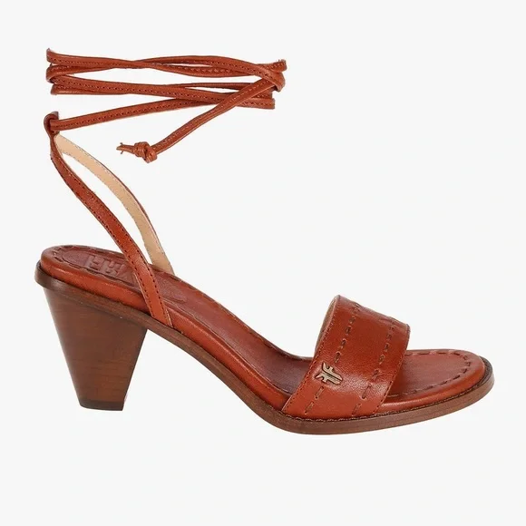 FRYE Estelle Ankle Tie Fiesta Leather Sz 6 - Picture 3 of 11